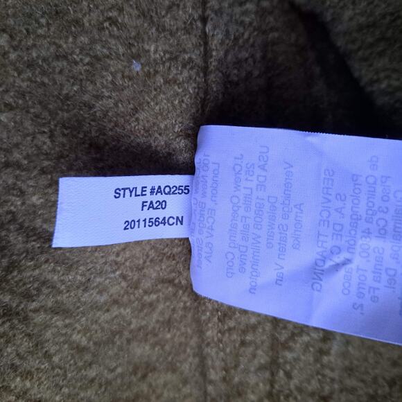 J. Crew Swingy Mock Neck Coat Italian Boiled Wool Full Zip Jacket Green Size XL - Picture 14 of 15